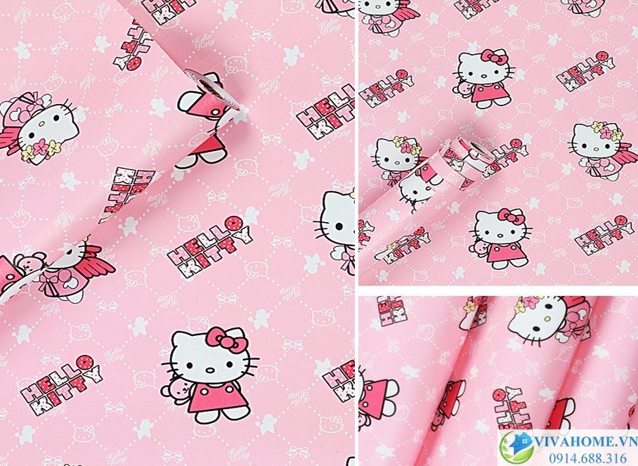 10m Giấy dán tường Kitty chữ