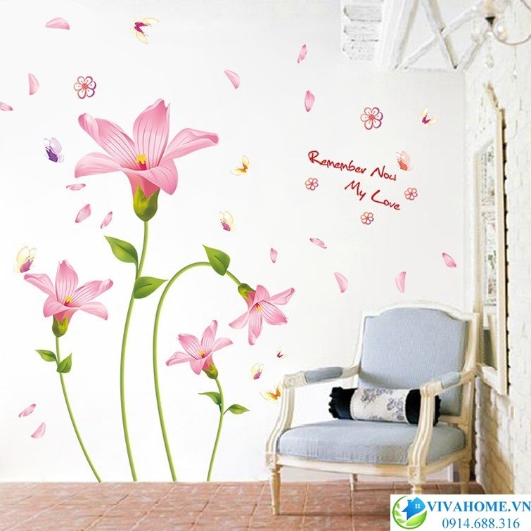 Decal dán tường Hoa huỳnh anh