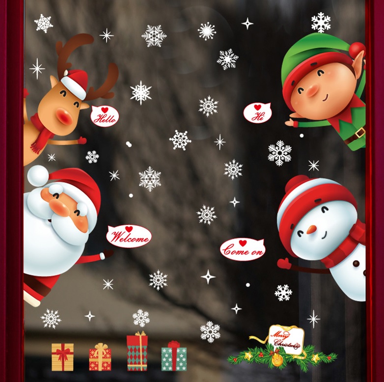 Ông già noel bên cửa sổ