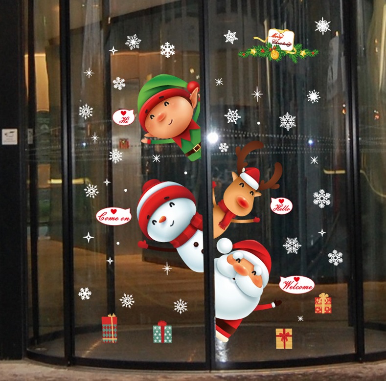 Ông già noel bên cửa sổ