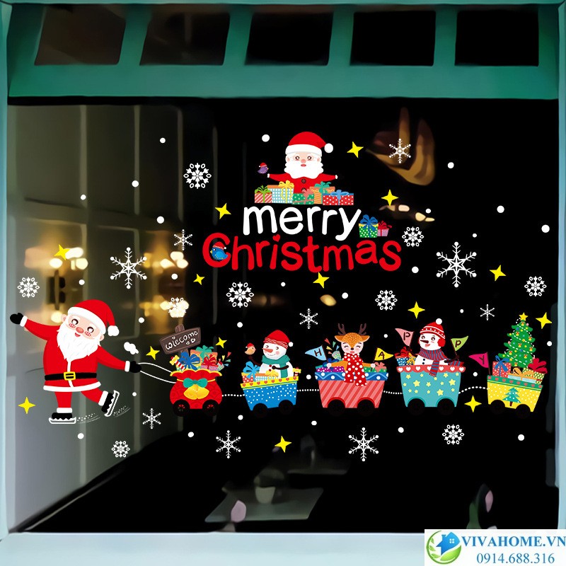Ông già noel phát quà cho bé