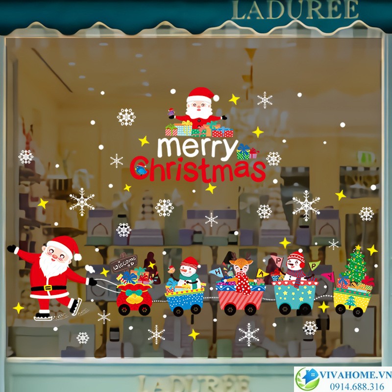 Ông già noel phát quà cho bé