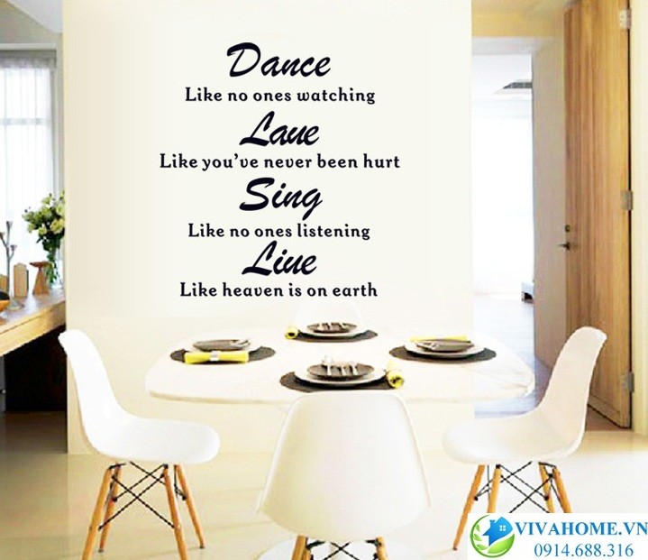 Decal dán tường Dance Sing Live