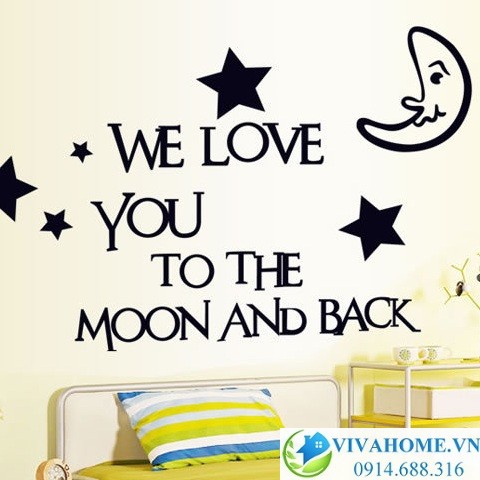 Decal dán tường We love you