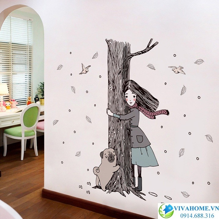 Decal dán tường Gió mùa