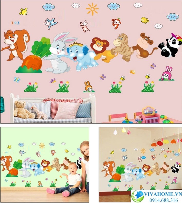 Decal dán tường Nhổ củ cải