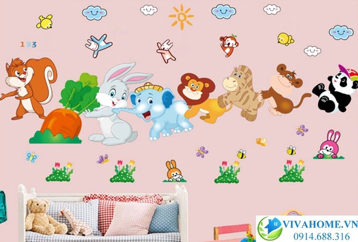 Decal dán tường Nhổ củ cải