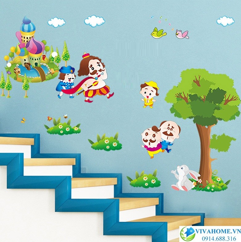 Decal dán tường Bộ quần áo mới của hoàng đế
