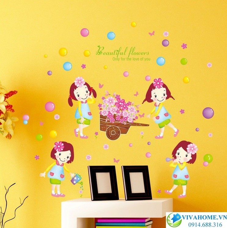 Decal dán tường Bé làm kế hoạch nhỏ