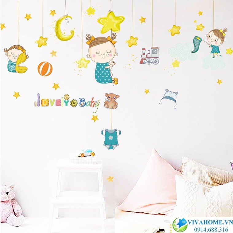 Decal dán tường Lovely Baby