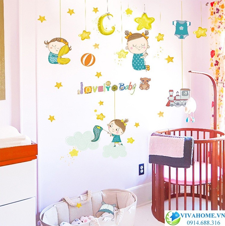 Decal dán tường Lovely Baby