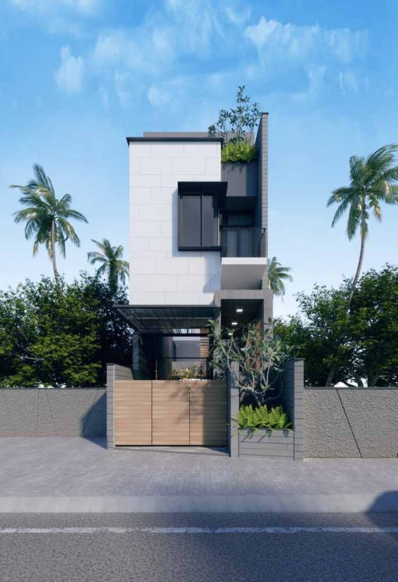 mặt tiền nhà 2 tầng đẹp