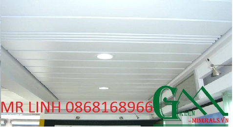 Bột đá làm tấm trần nhựa, phụ kiện trần nhựa...
