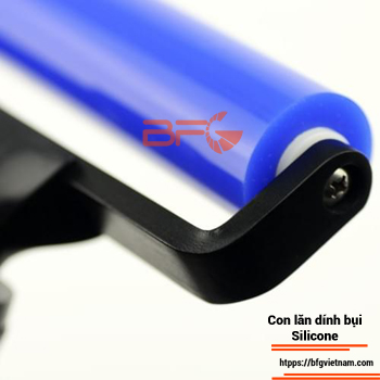 con lăn dính bụi silicon màu xanh