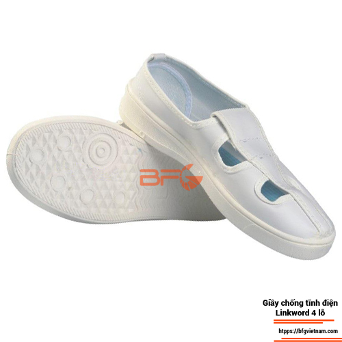 Giầy chống tĩnh điện linkworld 4 lỗ, không có quai dán