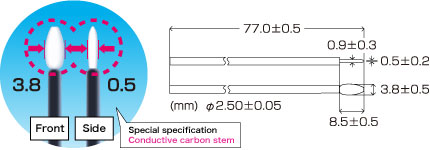 kích thước tăm bông huby 340 FS-010