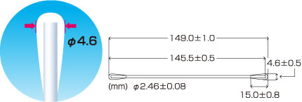 Kích thước tăm bông huby 340 CA-007