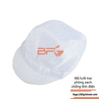 Mũ lưỡi trai phòng sạch chống tĩnh điện màu xanh