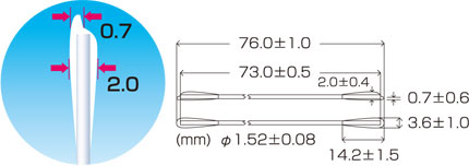 Kích thước tăm bông huby BB-001 FL