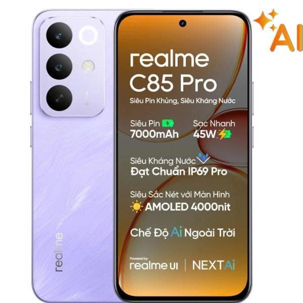 Điện thoại realme C85 Pro - 8GB/128GB - Hàng Chính Hãng
