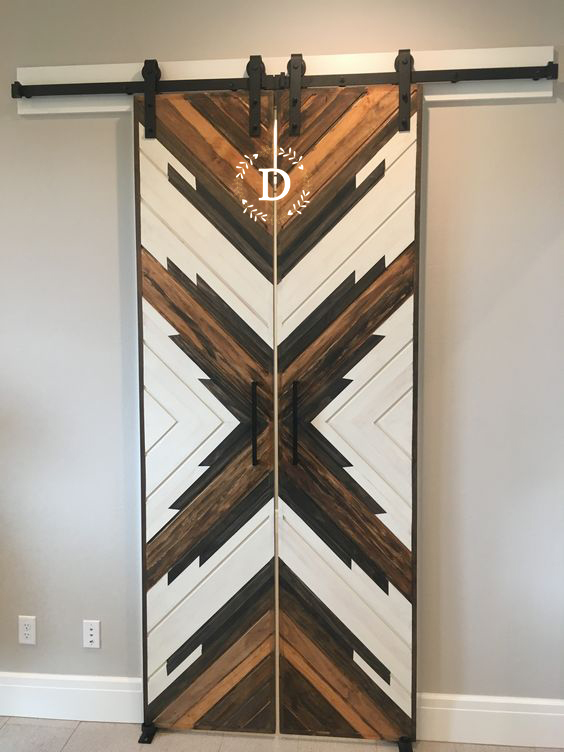 CỬA LÙA GỖ HOẠ TIẾT RETRO