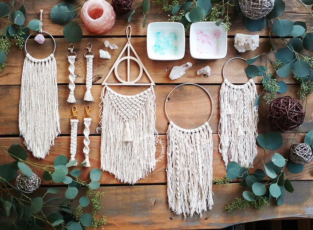 Trang Trí Tường với Macrame