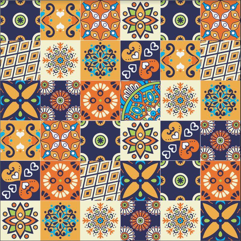 Giấy Dán Gạch Bông - MS 14