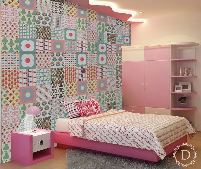 Giấy Dán Tường Gạch Bông