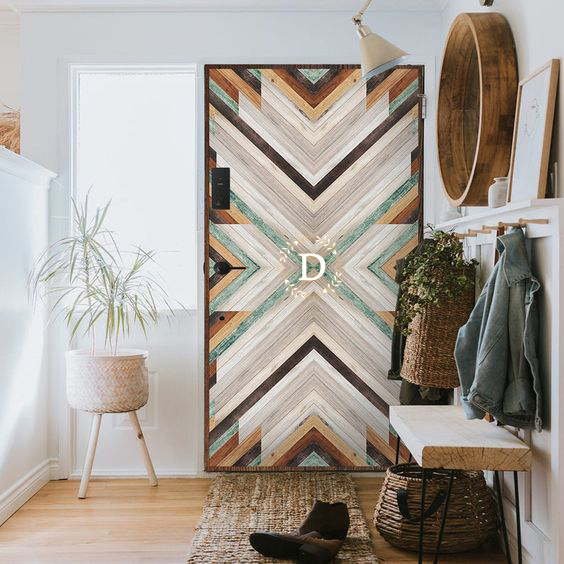 CỬA LÙA GỖ HOẠ TIẾT RETRO