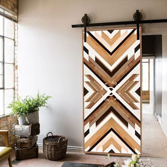 CỬA LÙA GỖ HOẠ TIẾT RETRO