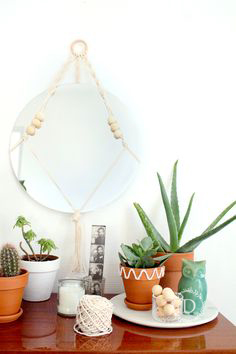 Gương Macrame