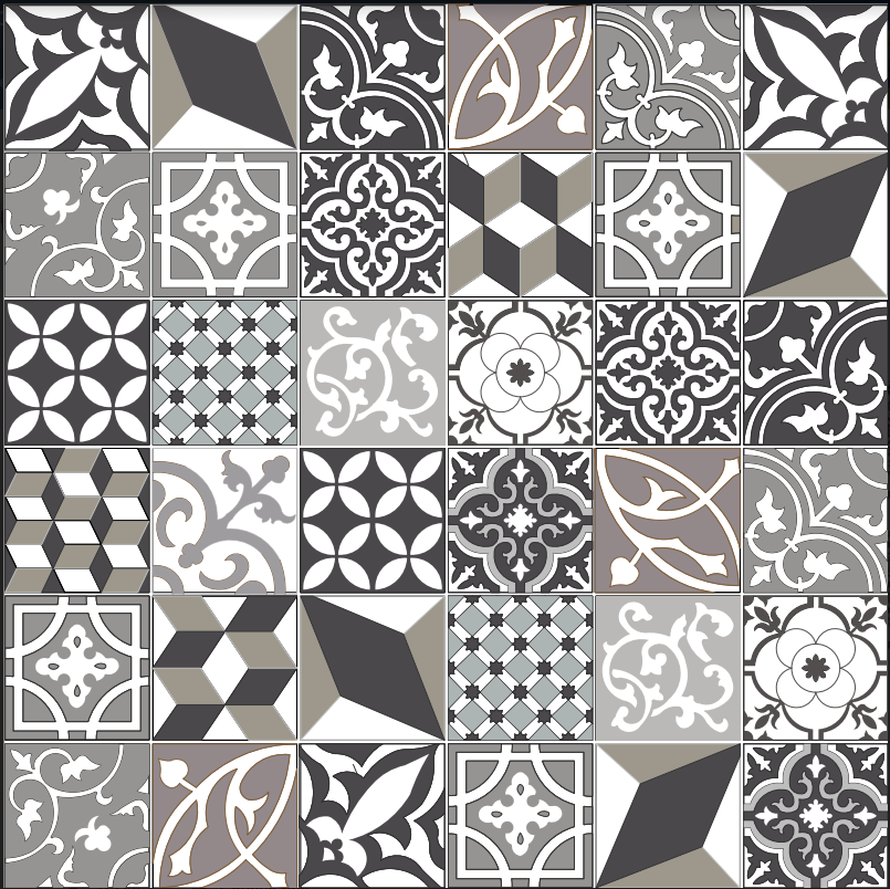 Giấy Dán Gạch Bông - MS 03