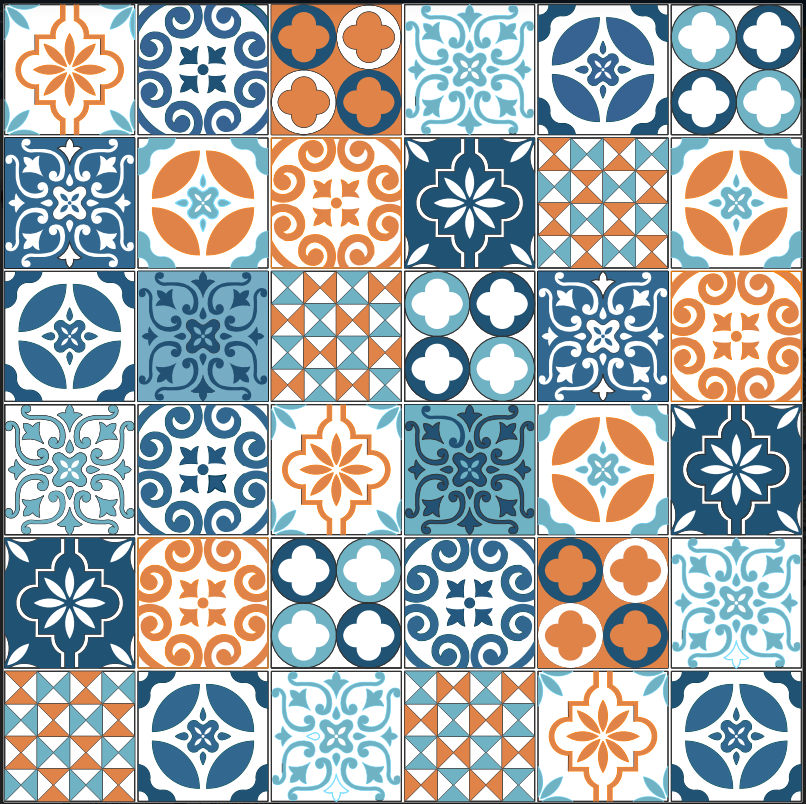 Giấy Dán Gạch Bông - MS 04