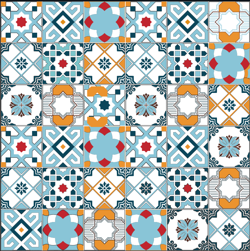 Giấy Dán Gạch Bông - MS 06