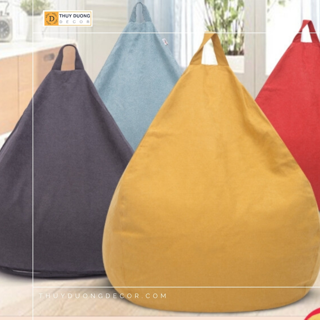 Vỏ áo ghế Beanbag hình trái lê - Vải thô tuyết