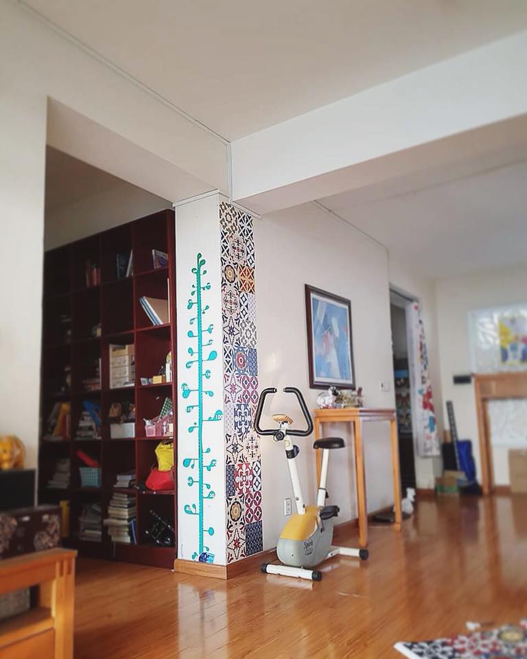 Giấy Dán Decal Họa Tiết Gạch Bông