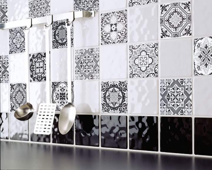 Giấy Dán Decal Họa Tiết Gạch Bông