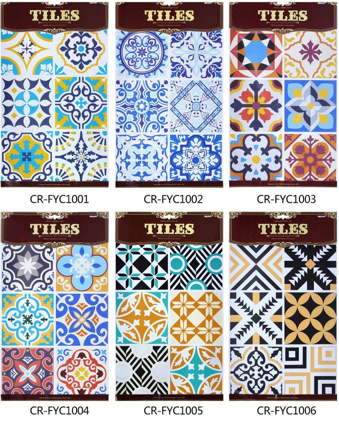 Giấy Dán Decal Họa Tiết Gạch Bông