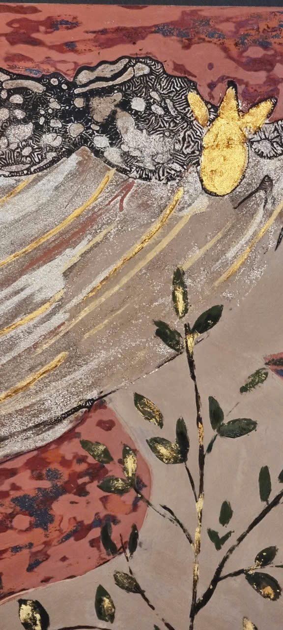 Tranh Sơn Mài Gọi Mẹ Là Cô Dâu - Call mother bride