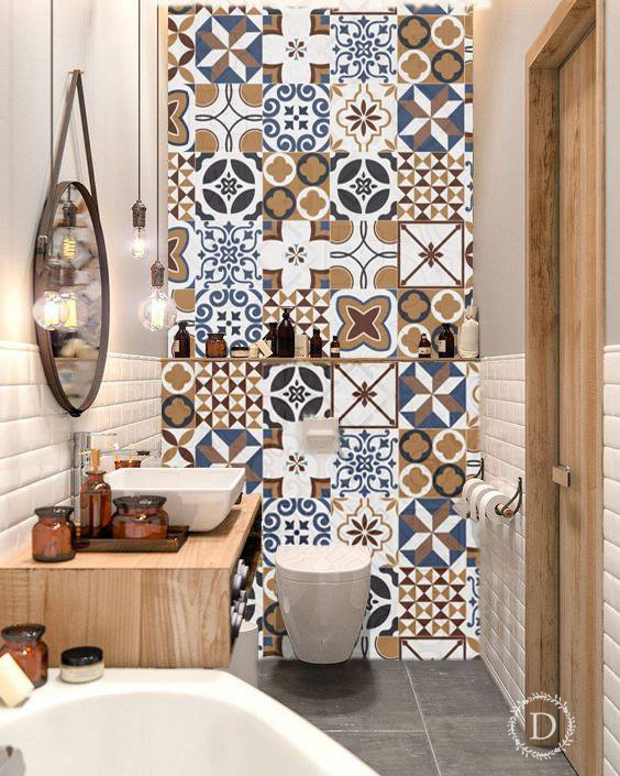 Giấy Dán Gạch Bông - MS 15