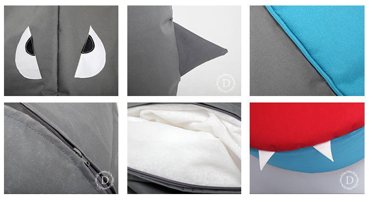 Vỏ Ghế Hạt Xốp Hình Cá Mập