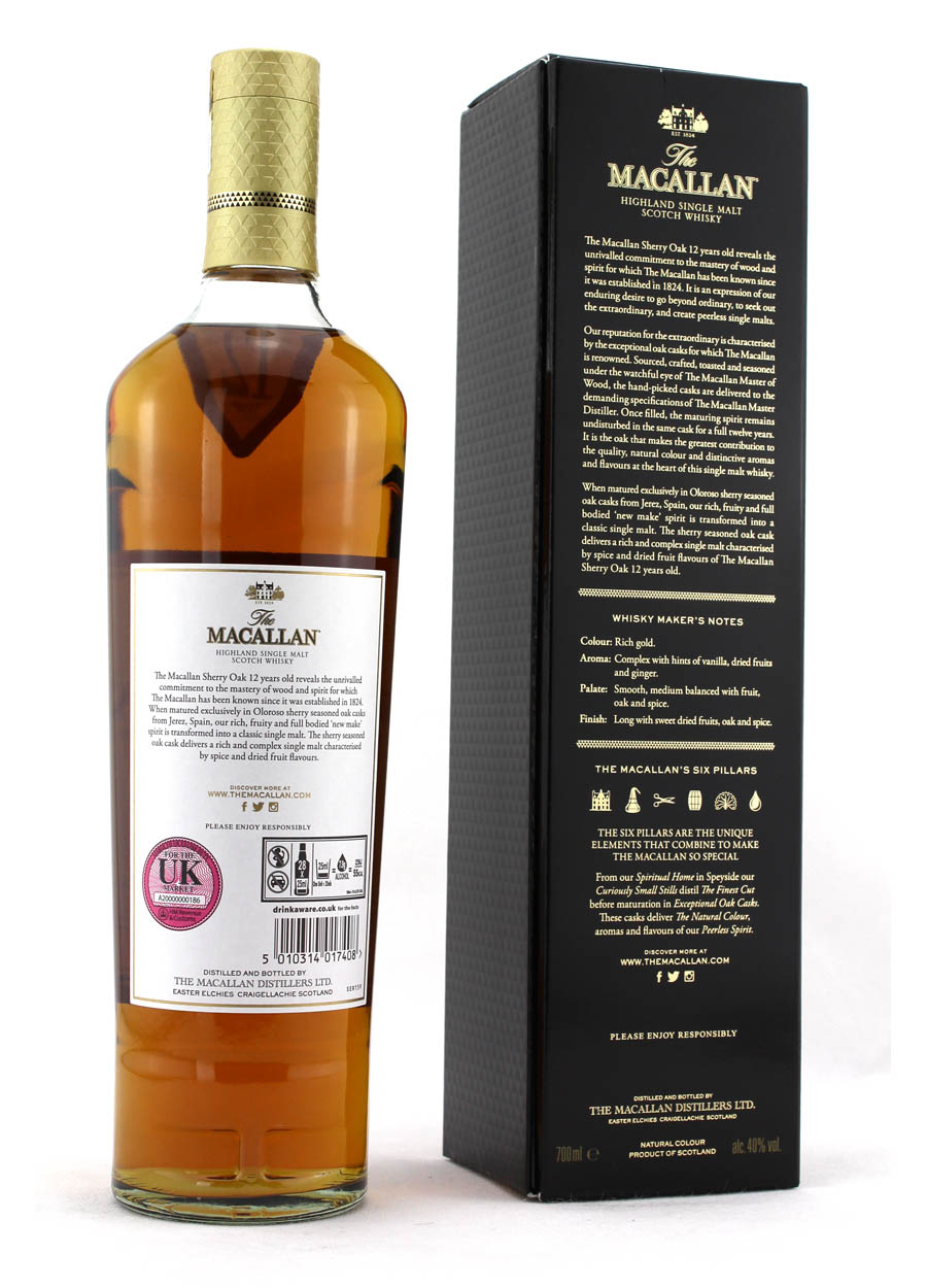 macallan 12 sherry oak cask UK