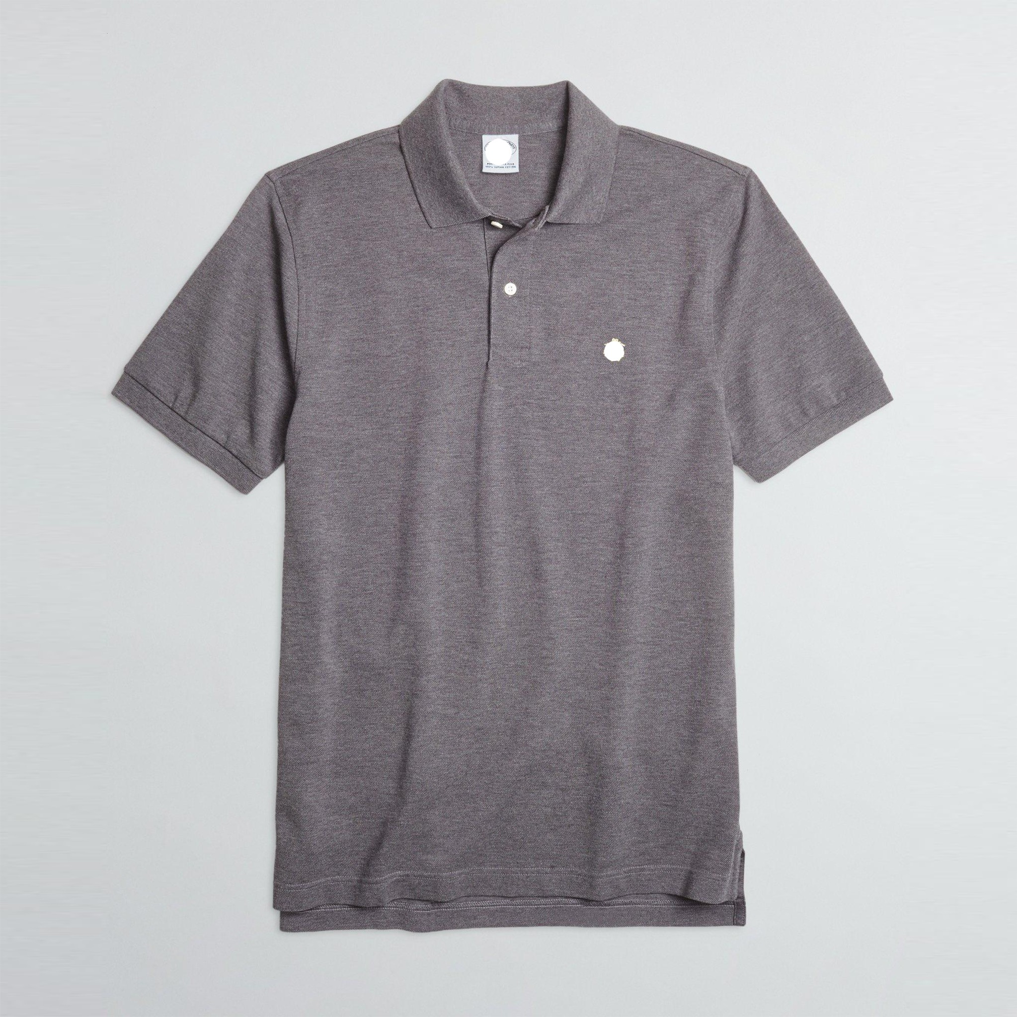 BROOKS BROTHER ÁO THUN NAM POLO TAY NGẮN CÓ CỔ MÀU XÁM RN 93986