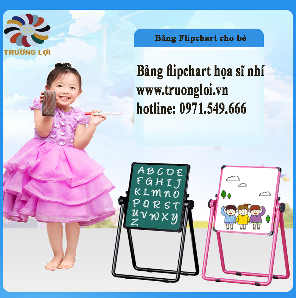 bảng viết bút lông cho bé
