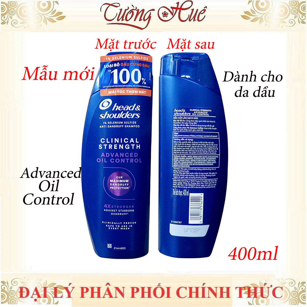 Dầu Gội Ngừa Gàu Mỹ Head & Shoulders Clinical Strength 4X Stronger- 400ml (Có Lựa Chọn)
