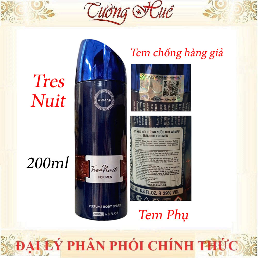 Xịt Khử Mùi ARMAF Club de Nuit Khử Mùi, Lưu Hương ( Có sự lựa chọn)