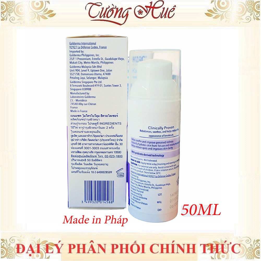Sữa dưỡng ẫm cân bằng hệ vi sinh cho da dầu mụn và nhạy cảm Benzac Microbiome 50ml