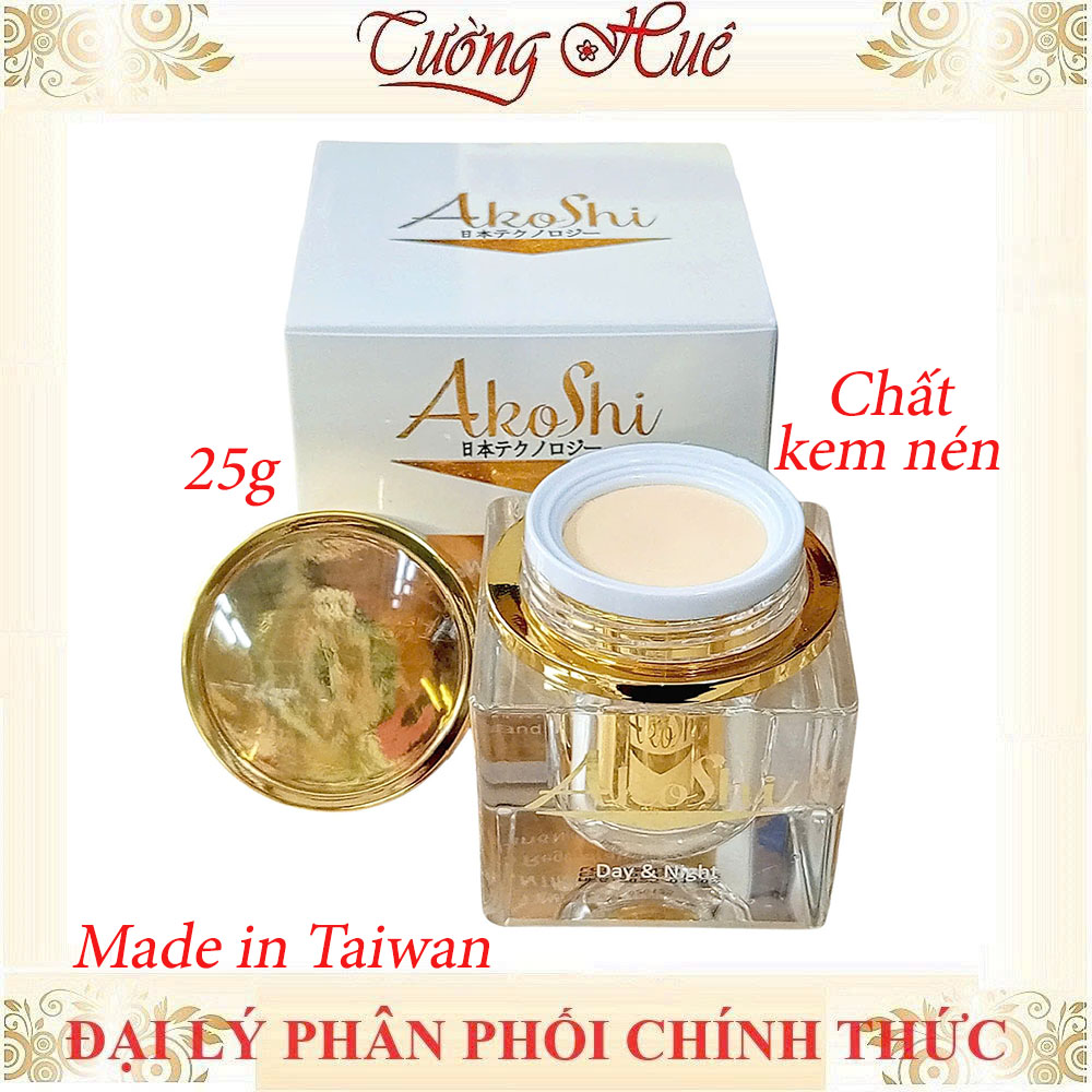 Kem Akoshi Dưỡng Trắng Da Collagen (Ngày và Đêm) - 25g (Vàng)