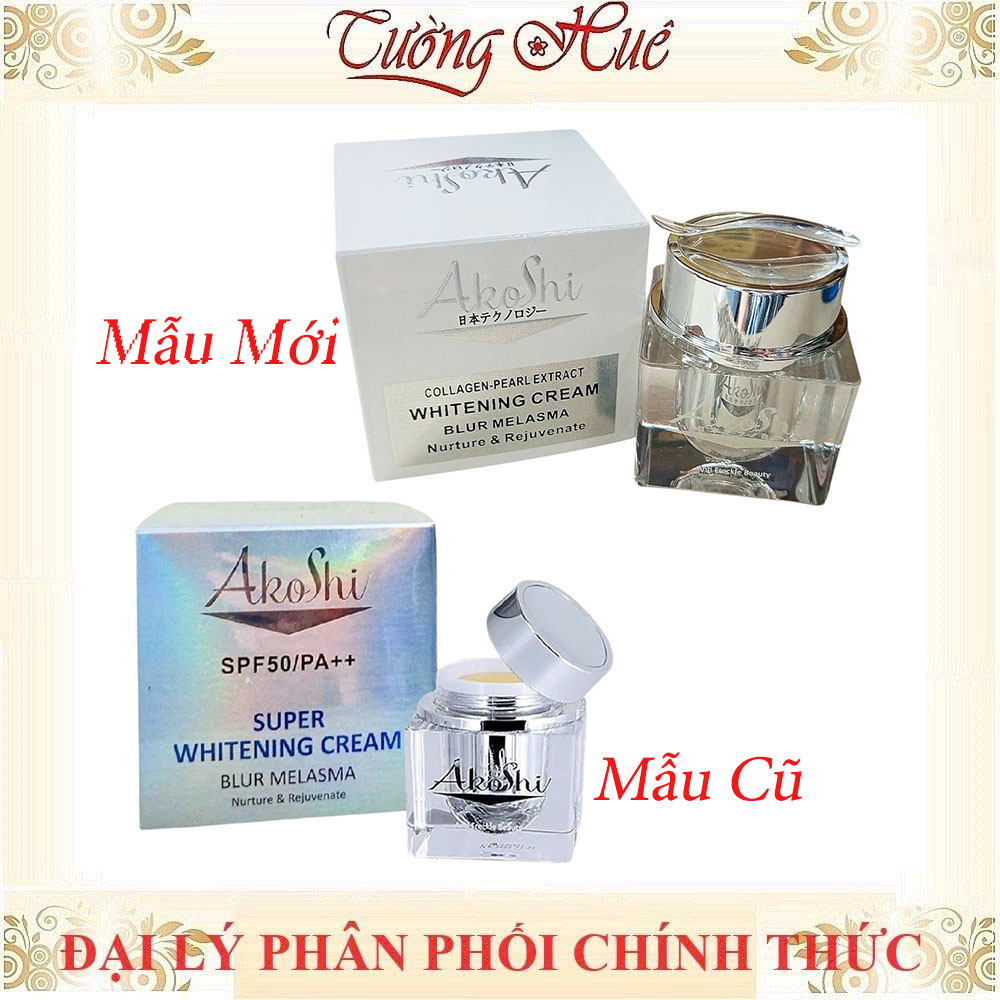 Kem Akoshi Dưỡng Trắng Da Làm Mờ Nám, Tàn Nhang, Ngăn Ngừa Lão Hóa - 25g (Bạc)