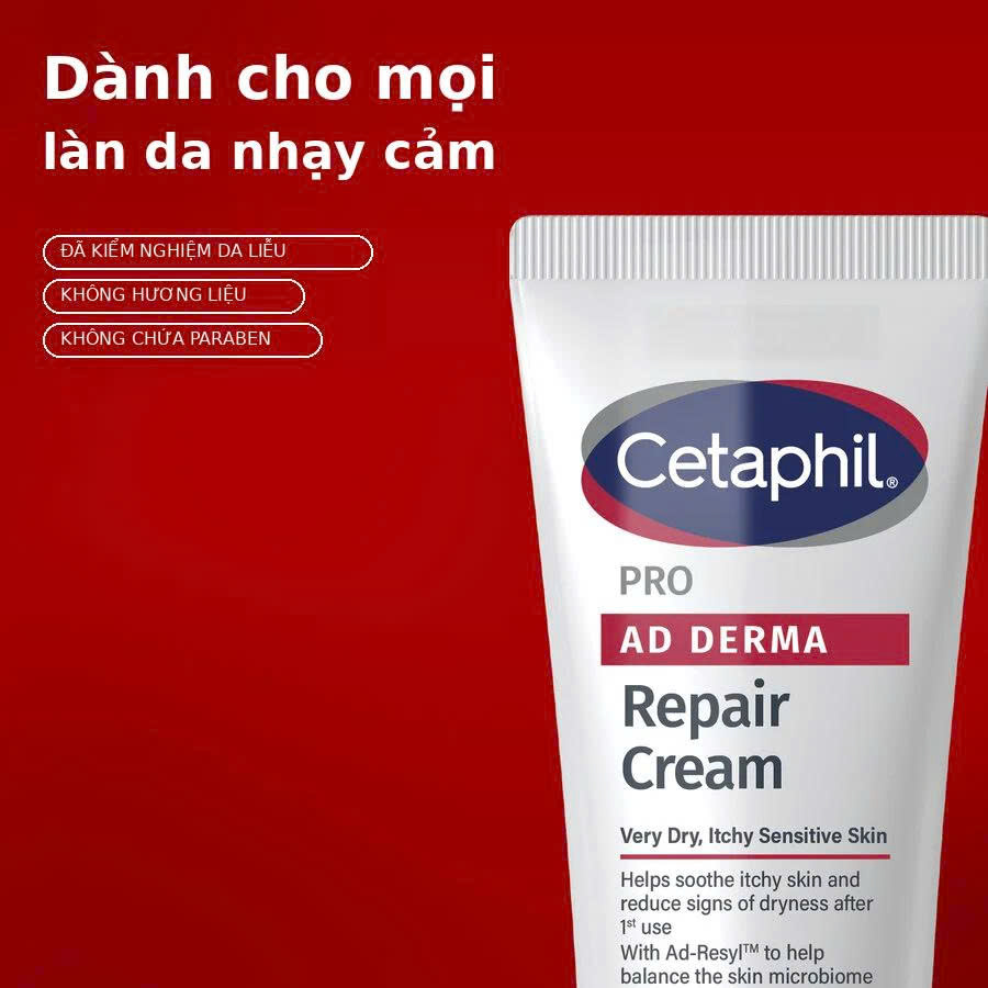 Kem Làm DỊu Phục Hồi Da Khô Kích Ứng Viêm Da Cơ Địa Cetaphil Pro AD Derma Repair Cream 226g